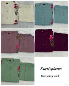 Heavy Rayon Women's <b>Kurti</b> Collection with Embroidery and Handwork - Product Image 4