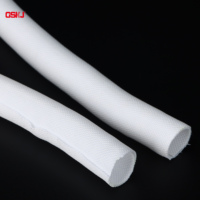 GSKJ Manga de cable dividido tejido Gestión de cables de cierre automático para protectores de cable de computadora de TV de masticar mascotas
