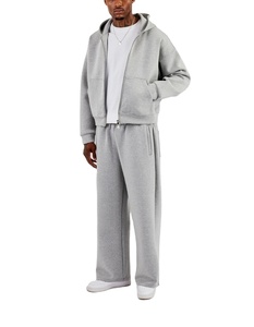 High Quality Men's Tracksuits <b>Fabric</b> <b>Grey</b> Fleece Baggy Pants Casual Wear Fashion Design Low MOQ Wholesale Custom Blank Tracksuit - Product Image 2