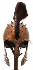 Casco espartano medieval Calibre 18 Armadura de Caballero de acero Recreación Casco de batalla Construcción de metal - Product Image 2