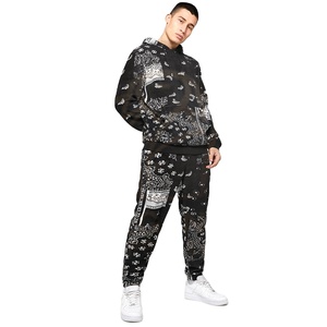 Nouveau design imprimé sublimé noir blanc à la mode bon fournisseur taux de gros faites votre propre survêtement d'extérieur 2025 pour hommes - Product Image 1
