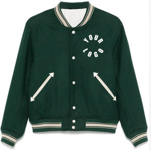 Veste universitaire cousue sur mesure avec nom et numéro pour hommes hiver manches de baseball avant grande taille Letterman personnalisé Baseball - Product Image 1