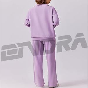 Chándal de lavanda para mujer, estilo moderno y ajustado, perfecto para el gimnasio, viajes, ropa de calle, comodidad, estilo de moda para todas las estaciones, look informal para el día a día - Product Image 3