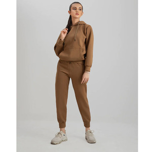 Ensemble 2 pièces Survêtement épais pour femmes Automne Hiver Chaud Hoodies Top Pants Suits Sweatshirts Jogging Pants Outfits Sweatpants - Product Image 1