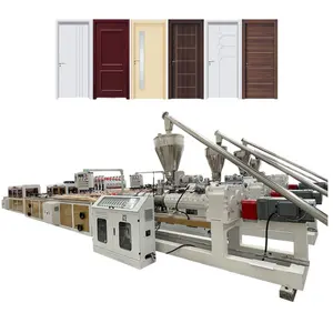 WPC PVC plastique panneau de porte en bois cadre panneau de bois composite profil faisant la machine extrudeuse