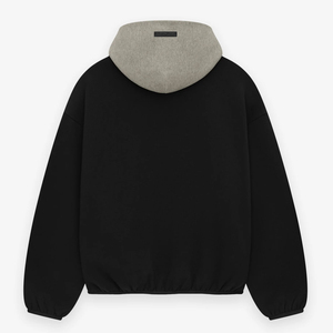 Bolsillos de costura lateral personalizados y elástico en los puños y el dobladillo de la cintura Capucha de doble capa Sudadera con capucha de gran tamaño de peso pesado para hombres - Product Image 4