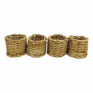 แหวนผ้าเช็ดปากหวายสานที่สง่างามแหวนผ้าเช็ดปากสำหรับงานเลี้ยงอาหารค่ำ - Product Image 3