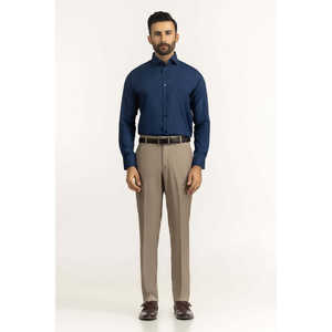 Chemises habillées décontractées pour hommes coupe moderne 100 % coton popeline tissé uni à rayures taille 3XL pour l'automne - Product Image 4