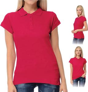 Casual Girls Short <b>Polo</b> <b>Shirts</b> Anti-Pilling and Anti-Wrinkle Polyester Fabric Printed Logo Knitted T-<b>Shirts</b> for <b>Women</b> - Product Image 2