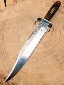 Couteau Bowie artisanal, lame en acier D2, manche en bois, avec étui en cuir, couteau d'extérieur, couteau sur mesure - Product Image 2
