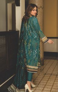 Robe d'été 3 pièces pour femmes, collection ssumaira, Binsaeed, pelouse de poulet solide, kari, pakistan, marque, 2023 - Product Image 2