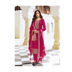 Dernière conception de robe de soirée pour femmes de style pakistanais robes fantaisie en soie pour femmes à vendre - Product Image 6