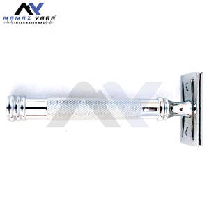 Maquinilla de Afeitar de Doble Filo Ajustable de Alta Calidad para Uso Corporal y de Barbería, Mango de Acero Inoxidable, Maquinillas de Afeitar de Marca Privada - Product Image 2