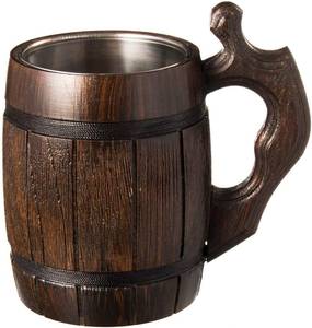 Handmade Wooden Barrel <b>Beer</b> Mug - Product Image 5