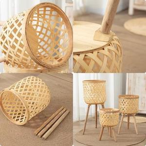Cesta de Bambú de Alta Calidad para Plantas – Elegante Diseño Abierto para Macetas y Jardineras de Proveedor Vietnamita - Product Image 2