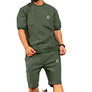 Survêtement décontracté pour hommes T-shirt et short 2 pièces Sweat Short Fashion Survêtement Hommes Shorts Ensembles d'été - Product Image 6