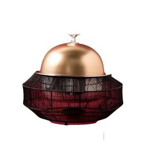 Boîte de rangement en bois élégante et artisanale avec couvercle en métal de qualité supérieure, durable et écologique, diamètre 24 cm, pour la maison moderne, la cuisine et la table à manger - Product Image 5