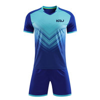 Conjunto de Camiseta y Pantalones Cortos de Fútbol para Hombre, Transpirable, que Absorbe la Humedad, 100% Poliéster, Cintura Elástica, Ajuste Cómodo, Alta Calidad