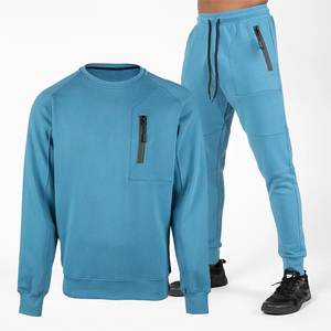 Conjunto de sudadera y Jogger de otoño para hombre, chándal para hombre con logotipo personalizado cosido, chándal para hombre - Product Image 1