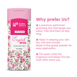 Meilleure vente de talc 100g avec personnalisation de rose anglaise prix de gros marque privée pour les soins personnels - Product Image 3