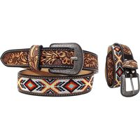 Ceinture carrée de luxe en cuir de vachette écologique, faite à la main, avec logo imprimé, style vintage, pour soirée, broderie en acier, solide B S