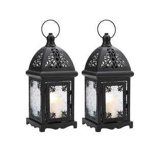 Linterna blanca para boda e Iglesia Vela decorativa Linterna Vintage Recubierto de blanco Acabado Metal Vidrio Linterna Diseño hecho a mano - Product Image 6