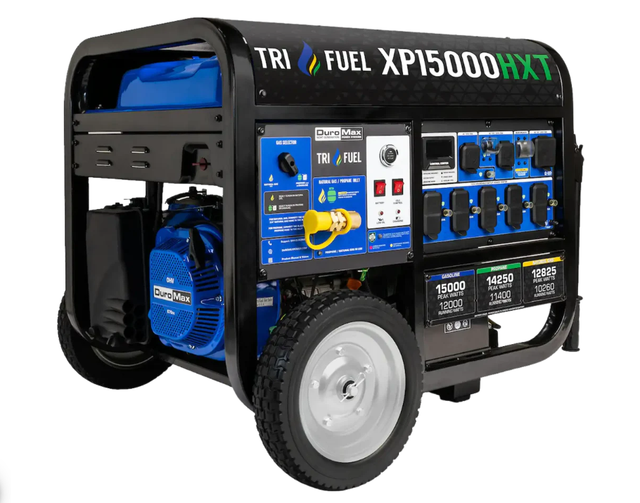 Authentic-Sales XP15000HXT 12000W/15000W Tri-Fuels Gasolines Propane Natural Gas CO Alert Remote Start Generator New