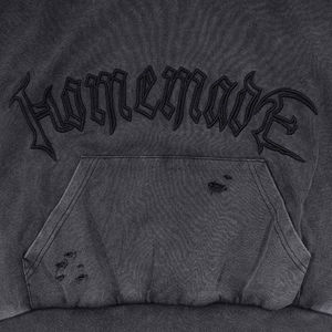 Sweats à capuche délavés de haute qualité 2025 pour hommes, design personnalisé, vêtements décontractés thermiques, style urbain uni, hiver, 100% coton brodé - Product Image 5