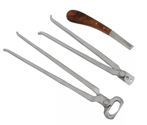 Professional Farrier Tools Kit - Horseshoeing Equipment Set with Nippers, Hammer, Rasp, Hoof Knife, <b>Puller</b> for Horse Hoof Care - Product Image 2