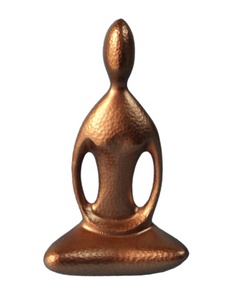 Figurine en métal gravée en aluminium d'artisanat de bouddha priant moderne de luxe pour des objets décoratifs - Product Image 4