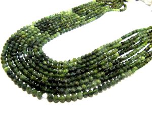 Rondelle de tourmaline verte naturelle de 13 pouces de long à facettes de 3mm pour la fabrication de bijoux - Product Image 3
