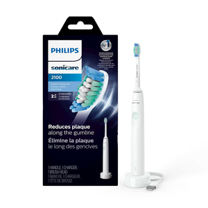 Cepillo de Dientes Eléctrico Recargable Philips Sonicare 2100, Color Blanco Menta, HX3661/04 - Product Image 1