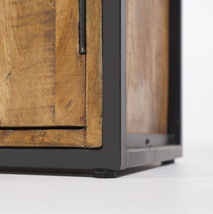 Diane 140cm Librería moderna de metal y madera natural para el hogar Oficina Sala de estar Dormitorio Comedor o uso en hoteles - Product Image 5