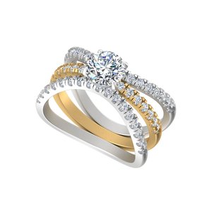 Designer Halo Lab-Grown Diamond <b>Ring</b> 14K/18K Rose Yellow White Gold <b>Rhodium</b> Contemporary Engagement Fine Wedding Gift <b>Rings</b> - Product Image 2