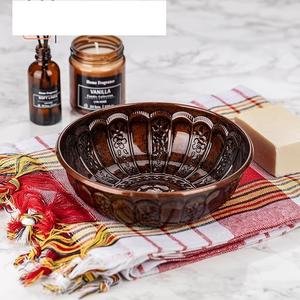 Bol de service turc élégant pour salades et chocolats, luxueux, très demandé, gaufré, pour l'empilage et le service de collations lors de fêtes - Product Image 2