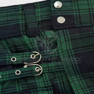Falda escocesa de tartán Highland para mujer con correas de cuero ajustables y Trabillas para cinturón Falda escocesa de tartán duradera para mujer - Product Image 6