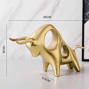 Exportateur en gros de sculptures en métal d'animaux en aluminium plaqué or - Product Image 2