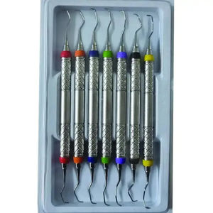 Instrumentos quirúrgicos dentales Gracey Curettes Set 1/2-13/14 CNC Diseñado Diamond Sand Coated Dental Periodontal Instruments - Product Image 4