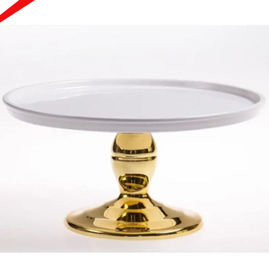 Elegante Soporte para Pastel de Metal 2026 con Base Dorada Brillante para Pastelerías, Bodas y Grandes Celebraciones - Product Image 1