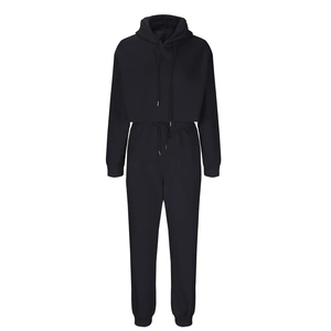 Wholesale Autumn Men Tracksuit 2 Pieces Set Long Sleeve Fleece <b>Sweater</b> Tops + Pants Solid Color Pullover Casual Hoodies Suits - Product Image 1