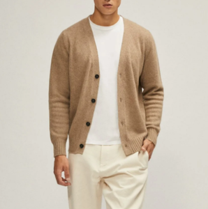 Pull en tricot personnalisé avec logo Ottoknit, mélange de laine de luxe, cardigan en cachemire haut de gamme pour homme - Product Image 5