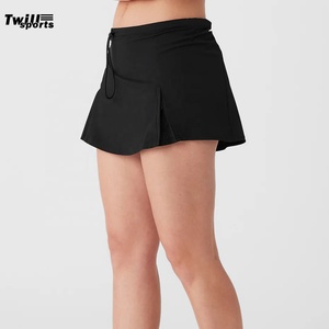 Falda pantalón plisada de cintura alta 100% algodón para mujer, ideal para tenis, golf, fitness, running, yoga y deportes. - Product Image 3