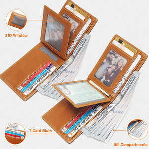 Portefeuille en cuir de qualité supérieure, design tendance, populaire, de marque, personnalisable avec nom - Product Image 2