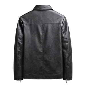 Chaqueta Universitaria de Cuero para Hombre, Totalmente Nueva, de Primera Calidad, con Cuello Alto, Tejido Recubierto, Estilo Otoñal, Personalizada, Talla Grande, con Bolsillos Delanteros con Capucha - Product Image 3
