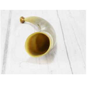 Ntique-cuerno de enjuague con soporte de metal y color natural, pomo de latón de la mejor calidad, tamaño personalizado a mano - Product Image 1
