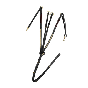 Brass Clinchered <b>Padded</b> Breastplate With <b>Running</b> Attachment Matching Elastic - Product Image 1