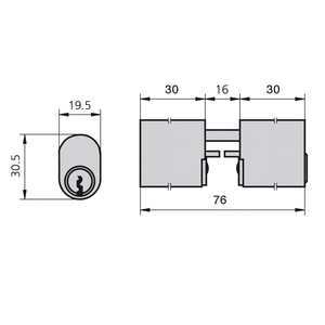 Cilindro Cvl 5968/30x30/ln con Albero a Camme Ovale e Steli - Product Image 2