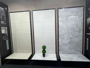 Décoration en mosaïque moderne Carreaux muraux en pierre frittée blanche 600x1200mm Carreaux de salle de bain et de sol pour appartements indiens - Product Image 5