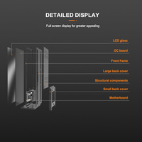Écran d'affichage numérique vertical plein écran, lecteur publicitaire sur pied, moniteur barre étirée Android 4K