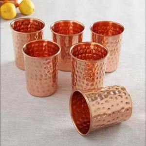 Metal Hammered Designed <b>Copper</b> <b>Wine</b> <b>Glass</b> with Shiny Polished for Party Ware for Handmade Use for Party Use faizacraft - Product Image 1